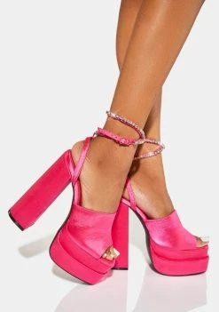 Public Desire Platforms Pink Lilibet Platform Heels