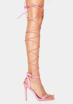 Public Desire Pink Dazed Multiway Stiletto Heels