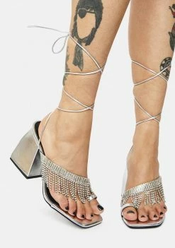 Public Desire Chrome Peri Heels