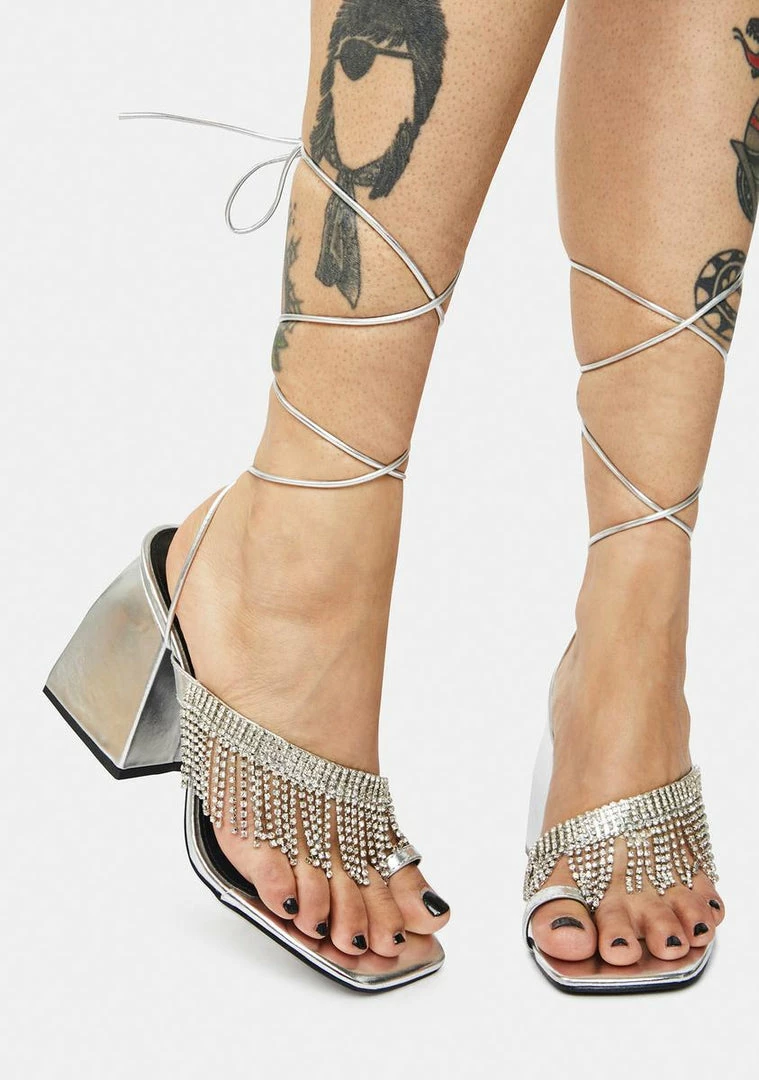 Hot Sale 👍 Public Desire Chrome Peri 👠 Heels 🛒 1 Public Desire Chrome Peri Heels