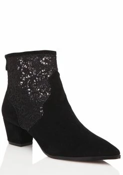 Public Desire Mona Lace Detail Western Ankle Boots Boots & Booties