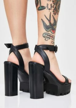 Public Desire Midnight Deja Vu Platform Heels Platforms