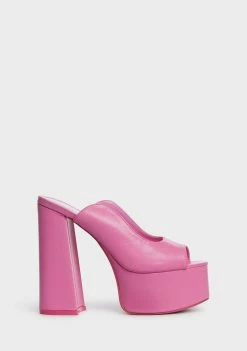Public Desire Pink Walt Platform Heels
