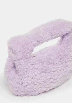 Public Desire Lilac The Lyra Fluffy Mini Handbag