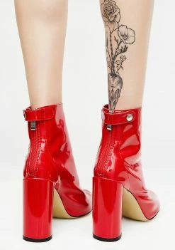 Best deal ⭐ Public Desire 🥾 Boots & Booties Flame Lia Vinyl Stud Strap 🥾 Boots ✔️ 8 Public Desire Boots & Booties Flame Lia Vinyl Stud Strap Boots