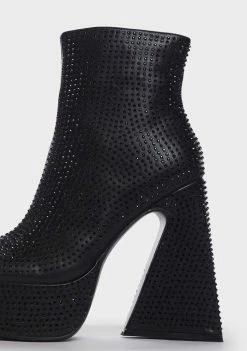 Public Desire Rumour Rhinestone Boots Heeled Boots