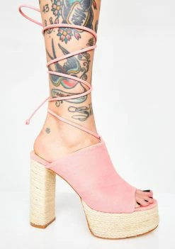 Public Desire Imogen Lace Up Heels