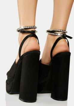 Public Desire Black Lilibet Platform Heels