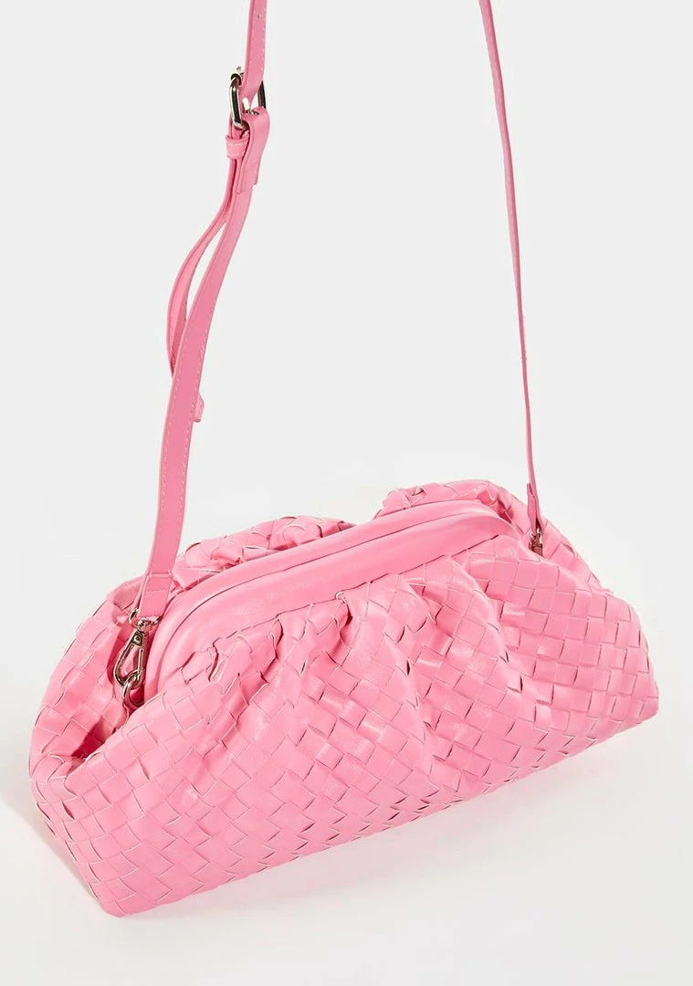 New โญ Public Desire Bags & Wallets Project Pink Weave Clutch Bag ๐ 2 Public Desire Bags & Wallets Project Pink Weave Clutch Bag