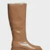 Public Desire Beige Ember Knee High Boots