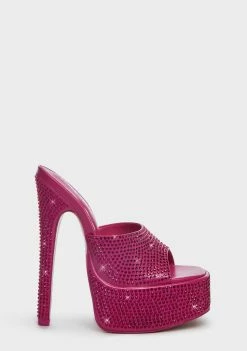 Public Desire Pink Beck Peep Toe Heels