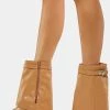 Public Desire Tan Fyre Ankle Boots Boots & Booties