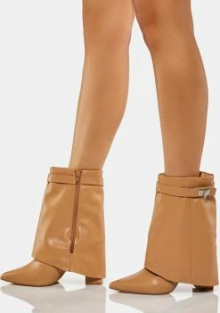 Public Desire Tan Fyre Ankle Boots Boots & Booties