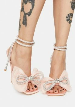 Public Desire Sugarcoat Diamante Bow Heels