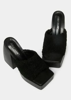 Public Desire Moby Faux Fur Heels