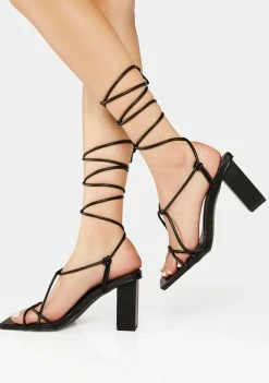 Public Desire Wide Fit Beauty Wrap Heels