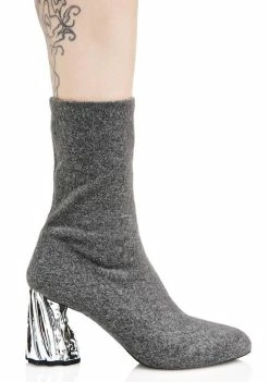 Public Desire Nova Crushed Metal Boots Boots & Booties