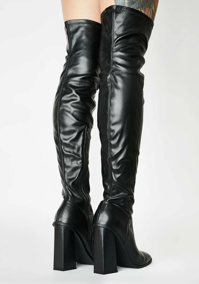 Discount ❤️ Public Desire Black Ryleigh Over The Knee 🥾 Boots 🔥 4 Public Desire Black Ryleigh Over The Knee Boots