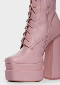Public Desire Pink Jupiter Platform Boots