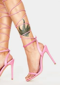 Public Desire Pink Dazed Multiway Stiletto Heels