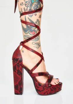 Public Desire Stella Lace Up Heels