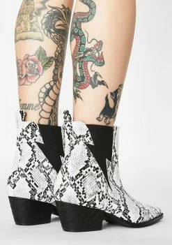 Public Desire Camden Snakeskin Boots Boots & Booties