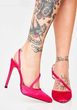 Public Desire Real Housewife Satin Heels