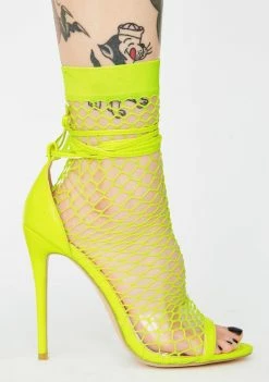 Public Desire Sunrise Fishnet Heels