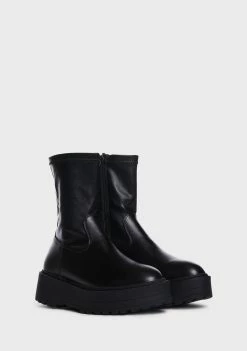 Public Desire Wide Fit Pabla Platform Boots Ankle Boots