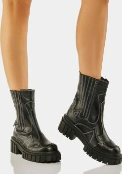 Public Desire Consequence Stitched Ankle Boots Boots & Booties