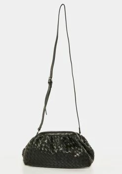 Public Desire Project Black Weave Clutch Bag Bags & Wallets