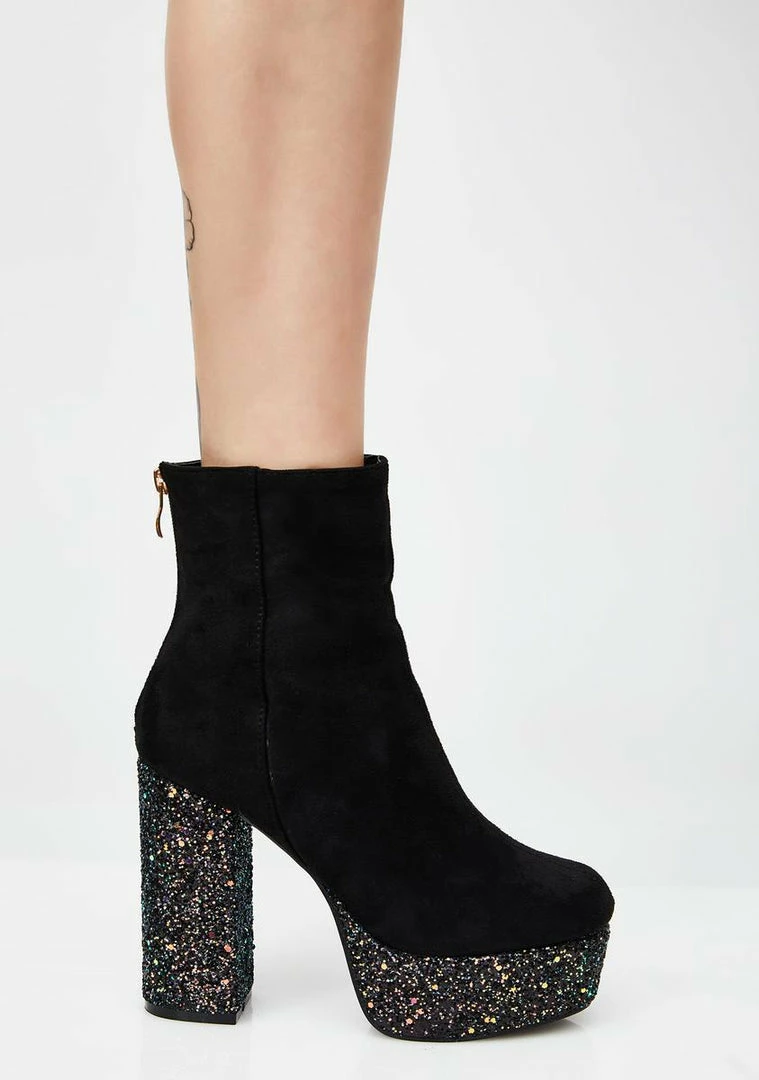 Brand new ✔️ Public Desire Dark Romance Glitter Platform Ankle 🥾 Boots 🥾 Boots & Booties ⭐ 2 Public Desire Dark Romance Glitter Platform Ankle Boots Boots & Booties