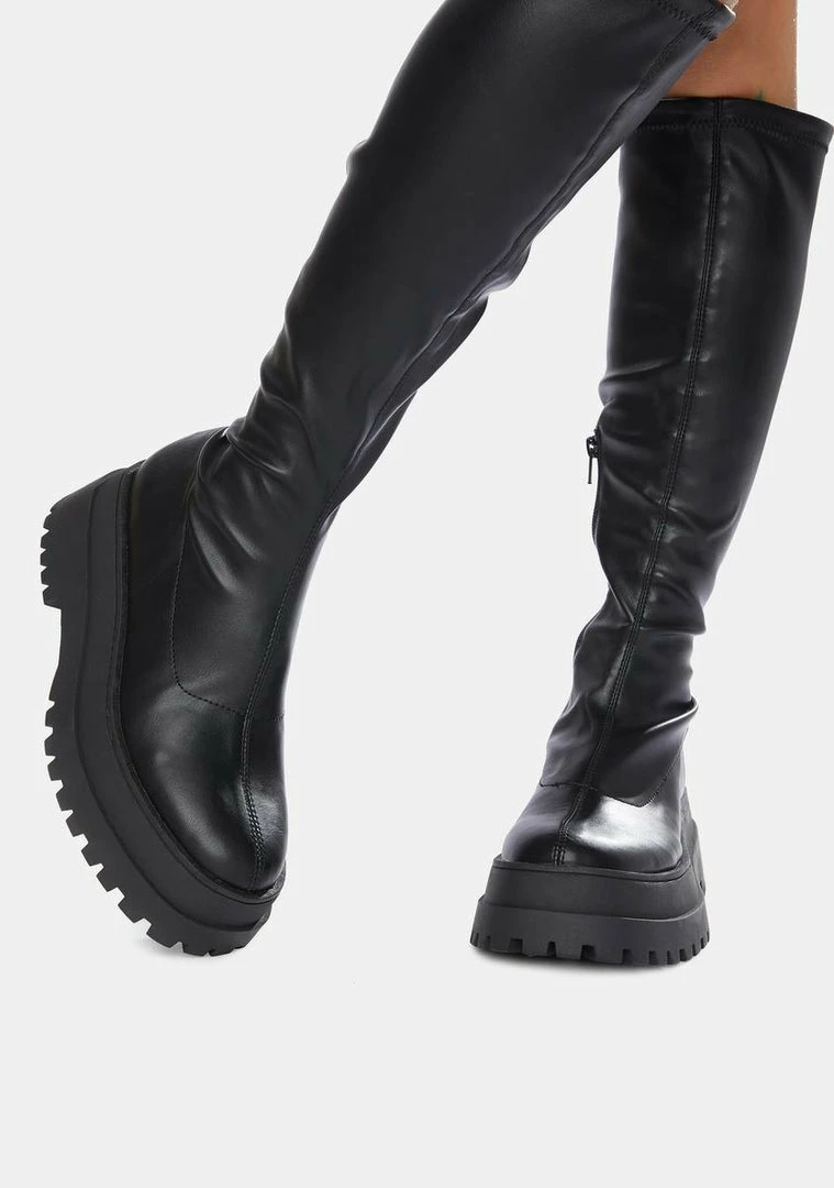 Outlet ๐ Public Desire Haunt Knee High Chunky Sole ๐ฅพ Boots Platforms ๐ 3 Public Desire Haunt Knee High Chunky Sole Boots Platforms
