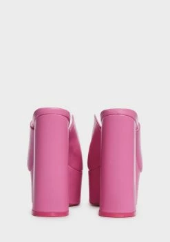 Public Desire Pink Walt Platform Heels