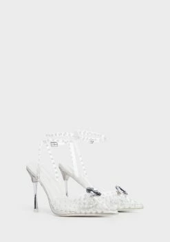 Public Desire Pointed Toe Heels Ascher Pearl Heels