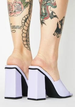 Public Desire Purple Pixel Reflective Heels