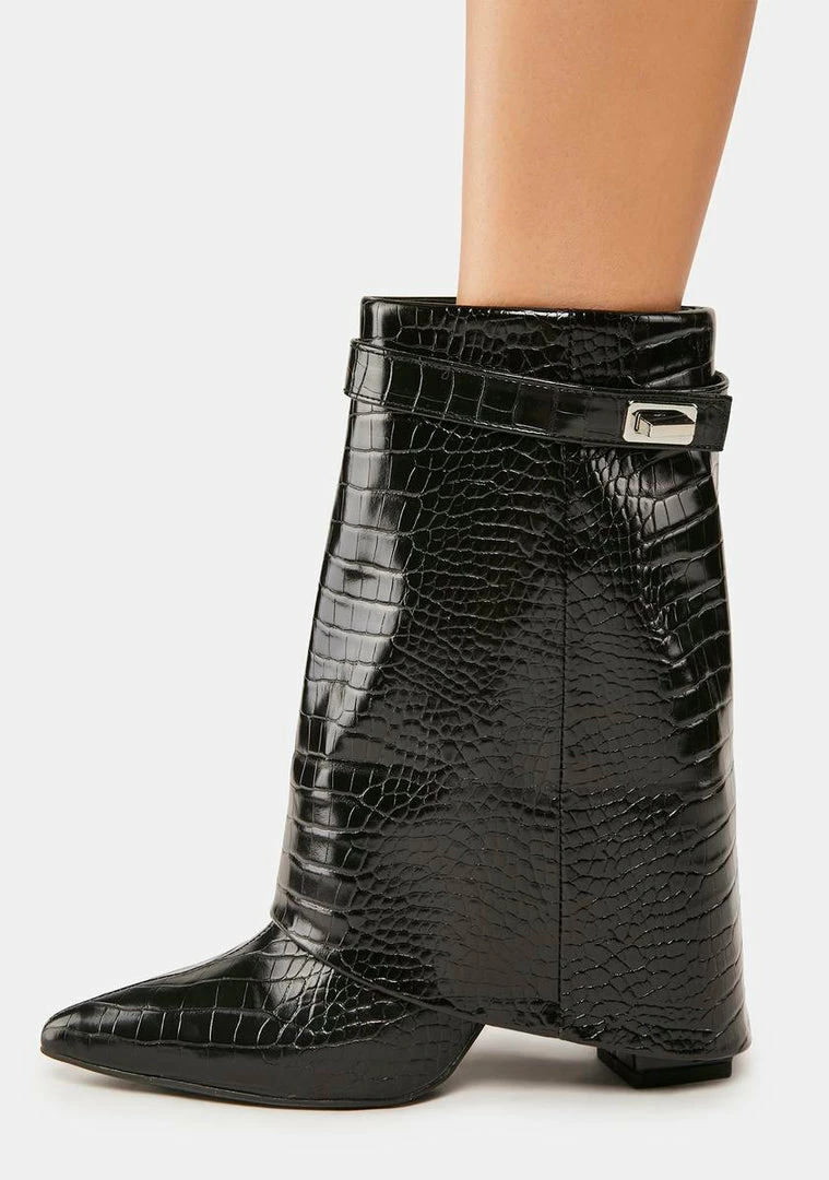 Coupon 🌟 Public Desire Black Croc Fyre Ankle 🥾 Boots ✔️ 2 Public Desire Black Croc Fyre Ankle Boots