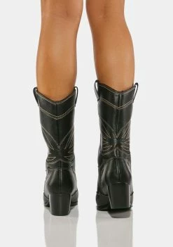 Public Desire Black Howdy Cowboy Boots
