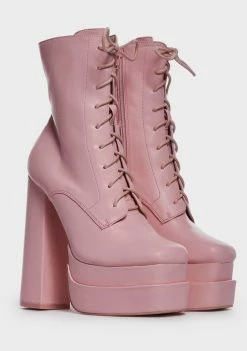 Public Desire Pink Jupiter Platform Boots