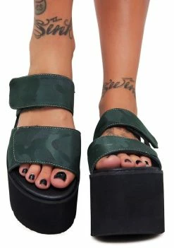 Public Desire Tyra Velcro Strap Platforms