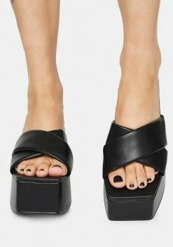 Public Desire Platforms Elevate Criss Cross Platform Sandals