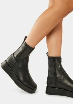 Public Desire Black Not Okay Ankle Boots