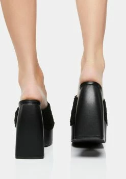 Public Desire Moby Faux Fur Heels