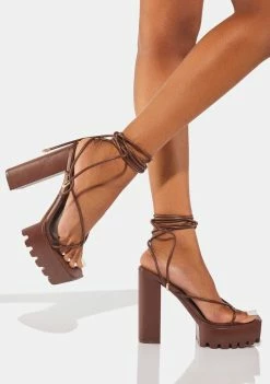 Public Desire Platforms Certified Lace Up Platform Heels
