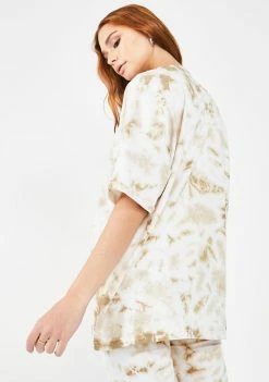 Public Desire Tops Tie Dye Drop Shoulder T-Shirt