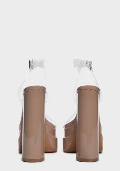 Public Desire Platforms Calla Clear Platform Heels