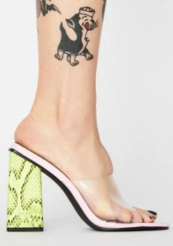 Public Desire Lilac Klaudia Block Heels