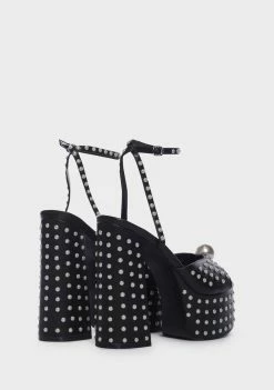 Public Desire Mia Satin Pearl Platform Heels