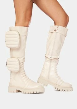 Coupon 🎉 Public Desire Bone Tayla Knee High 🥾 Boots 🎉 6 Public Desire Bone Tayla Knee High Boots