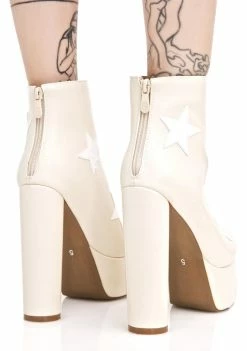 Public Desire Nude Cloud Star Platform Boots